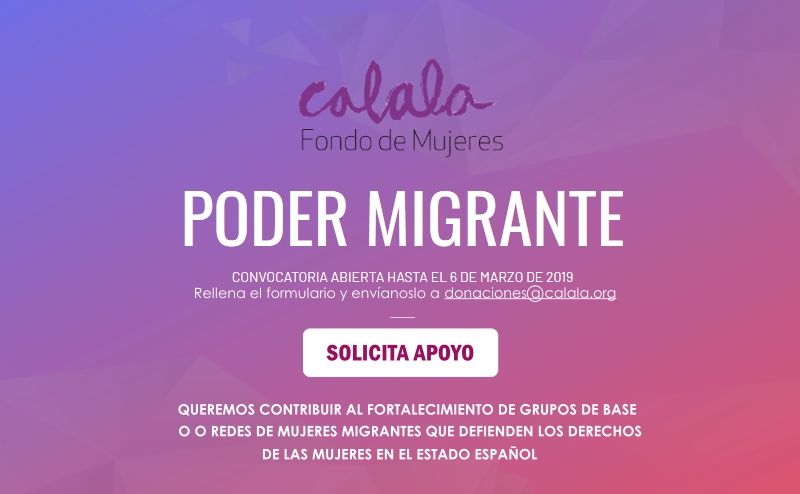 Financiación grupos mujeres migrantes España 