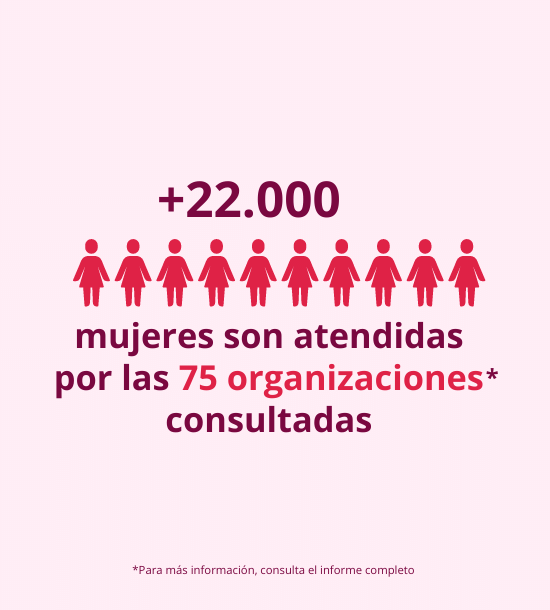 Gráfico Fondo Dalia: +22mil mujeres atendidas por las organizaciones consultadas