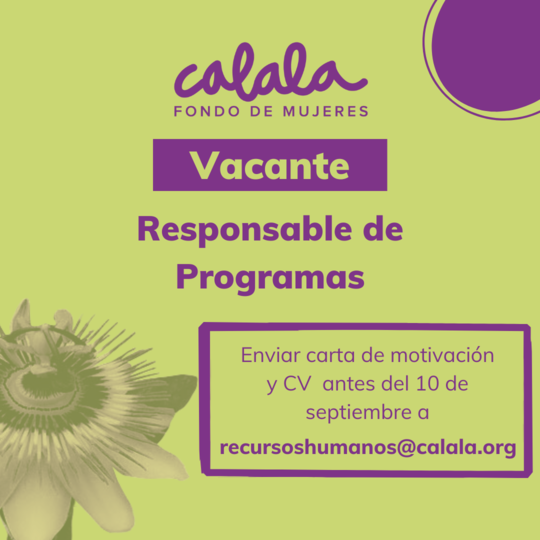 Vacante Responsable de Programas